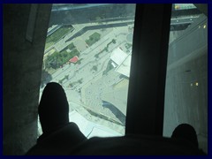 Views from CN Tower 42 - Glass floor, looking down the tower